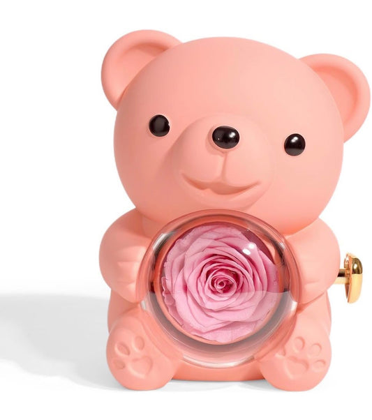 Osito con Rosa Giratoria