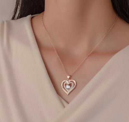 Rosa Eterna Morada con Collar